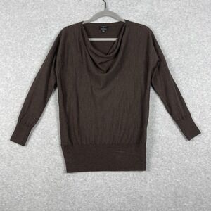 Talbots Merino Wool Cowl Neck Sweater Womens Size Lp Quiet Luxury Preppy Neutral